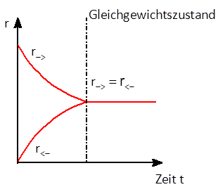 Abbildung 5: Grafische Darstellung der Reaktionsraten einer Gleichgewichtsreaktion image