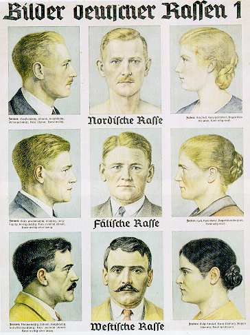 Bilder deutscher Rassen 1 Schautafel: Bilder deutscher Rassen 1, um 1935