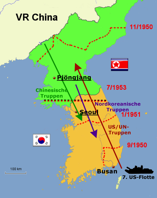 Verlauf des Korea Krieges image