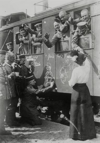 Abreise deutscher Soldaten, 1914