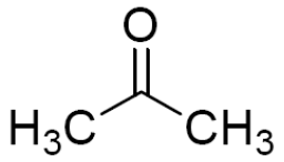 Aceton (oder Propanon).