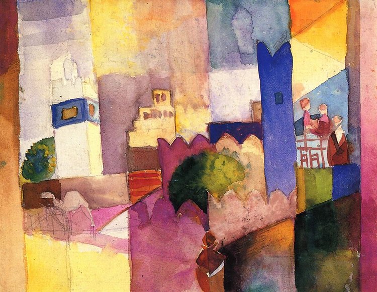 Kairouan - August Macke (The Yorck Project: 10.000 Meisterwerke der Malerei. DVD-ROM, 2002. ISBN 3936122202. Distributed by DIRECTMEDIA Publishing GmbH)