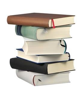 Ein Bücherstapel.