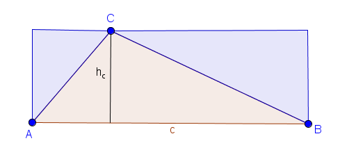 Erweiterung des Dreiecks zum Rechteck