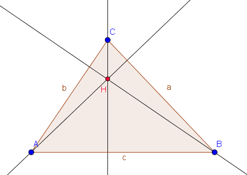 Höhenschnittpunkt eines Dreieck