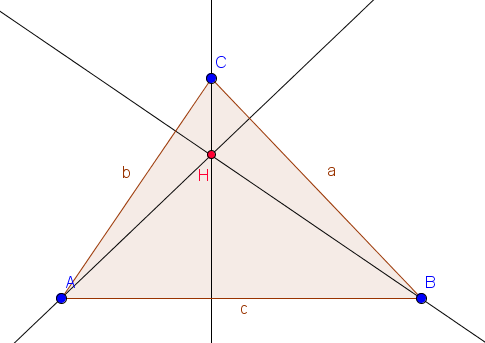 HÃƒÂ¶henschnittpunkt eines Dreieck