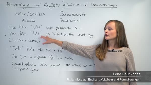 Filmanalyse Auf Englisch Vokabeln Und Formulierungen