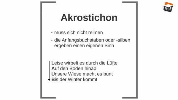 Lyrik Typische Merkmale Verschiedener Gedichtformen