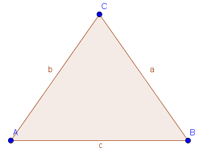 Beispiel für ein gleichschenkliges Dreieck