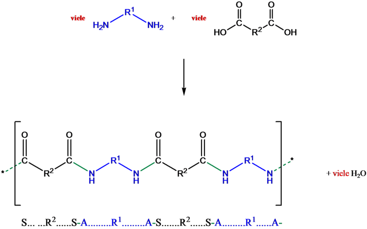 DiAmin und DicarbonSäure polymerisieren zu einem ??SSAASSAA?? ? Polymer