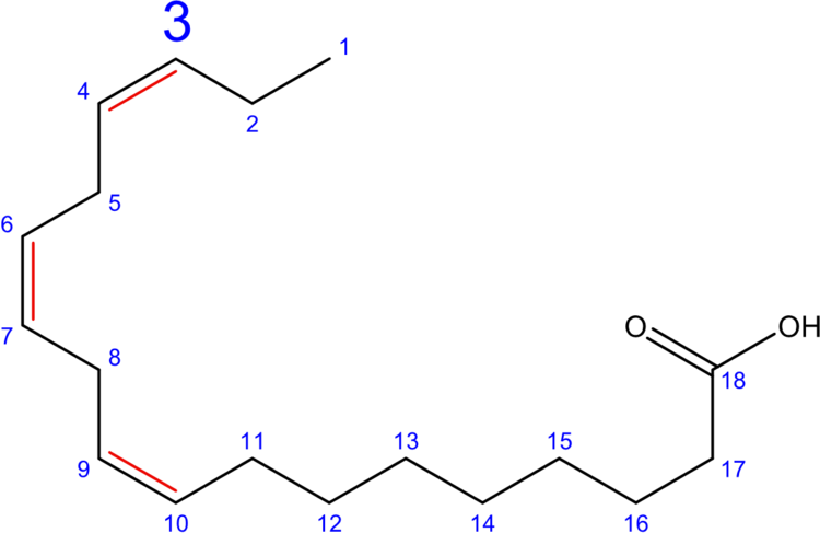 Linolensäure: W-3-Fettsäure