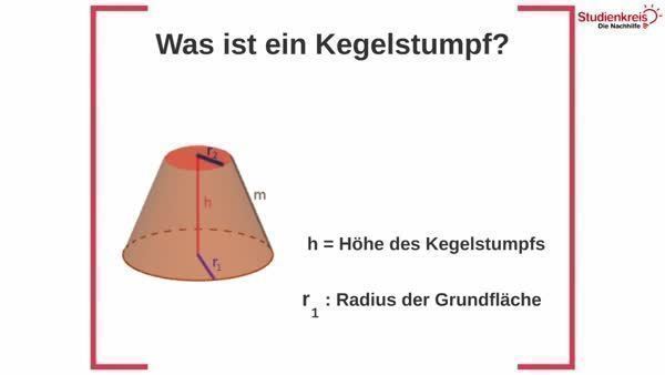 Hohe Volumen Und Flache Beim Kegelstumpf Berechnen
