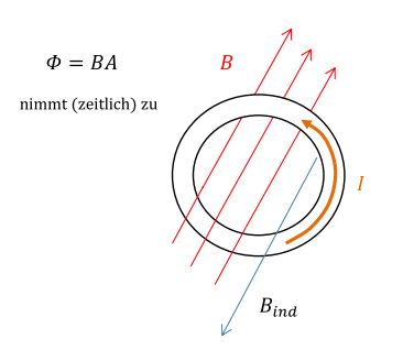 Lenzsche Regel- Zunahme des magnetischen Flusses