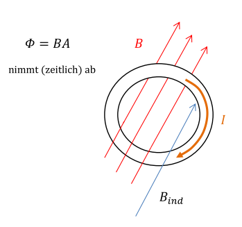 Lenzsche Regel- Abnahme des magnetischen Flusses