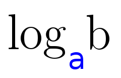 Logarithmus mit der Basis a und dem Numerus b. Logarithmus mit der Basis a und dem Numerus b.