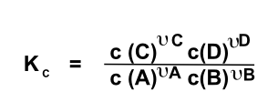 Massenwirkungsgesetz: Kc ist von den Konzentrationen der einzelnene Reaktanten abhängig.