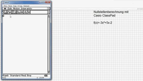 Nullstellen Classpad Abitur Vorbereitung