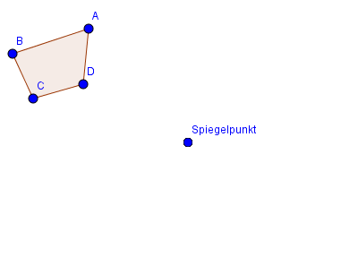 Abbildung: Spiegelpunkt und Viereck punktspiegelung 3