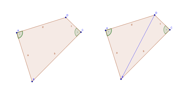 Viereck mit zwei rechten Winkeln.