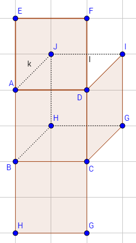 Das Schrägbild verwandelt sich Schritt für Schritt in ein Körpernetz des Würfels. Schrägbild eines Würfels