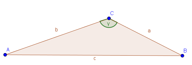Beispiel für ein stumpfwinkliges Dreieck