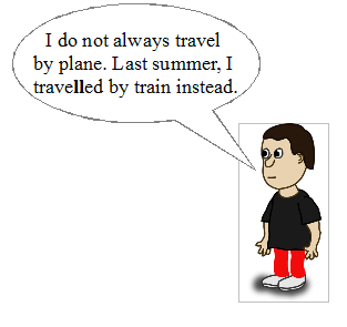 travel-travelled Simple Past Rechtschreibung