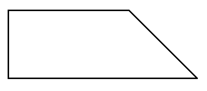 Ein unregelmäßiges Vieleck. unregelmäßiges Vieleck