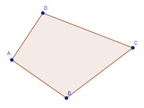 Allgemeines Viereck mit den Punkten A, B, C und D Allgemeines Viereck