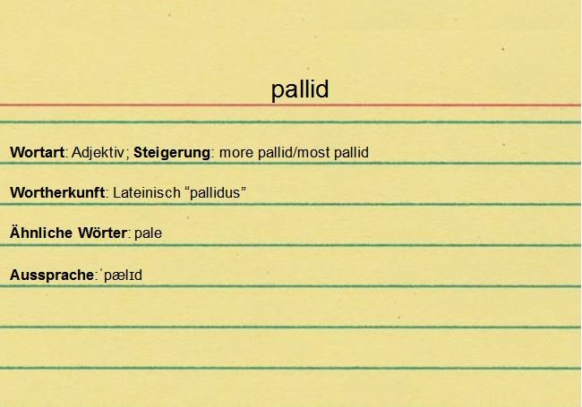 Vorderseite einer Karteikarte Vorderseite einer Karteikarte