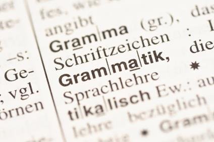 Wörterbucheintrag zum Wort Grammatik